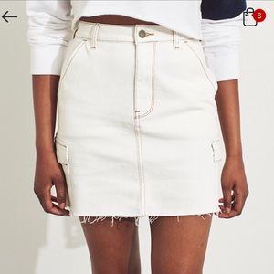 White denim skirt
